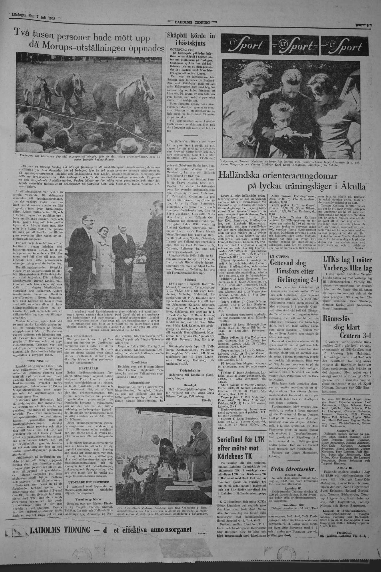 Laholms Tidning Lördag 7 juli 1962, sida 5
