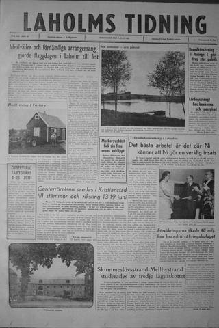 Förstasidan, Torsdag 7 juni 1962
