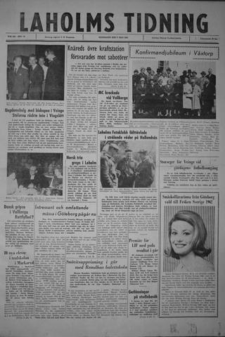 Förstasidan, Måndag 7 maj 1962