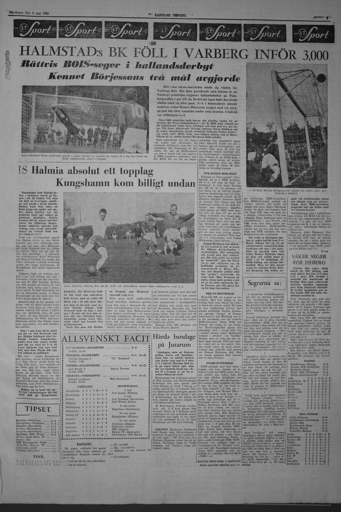 Laholms Tidning Måndag 7 maj 1962, sida 5