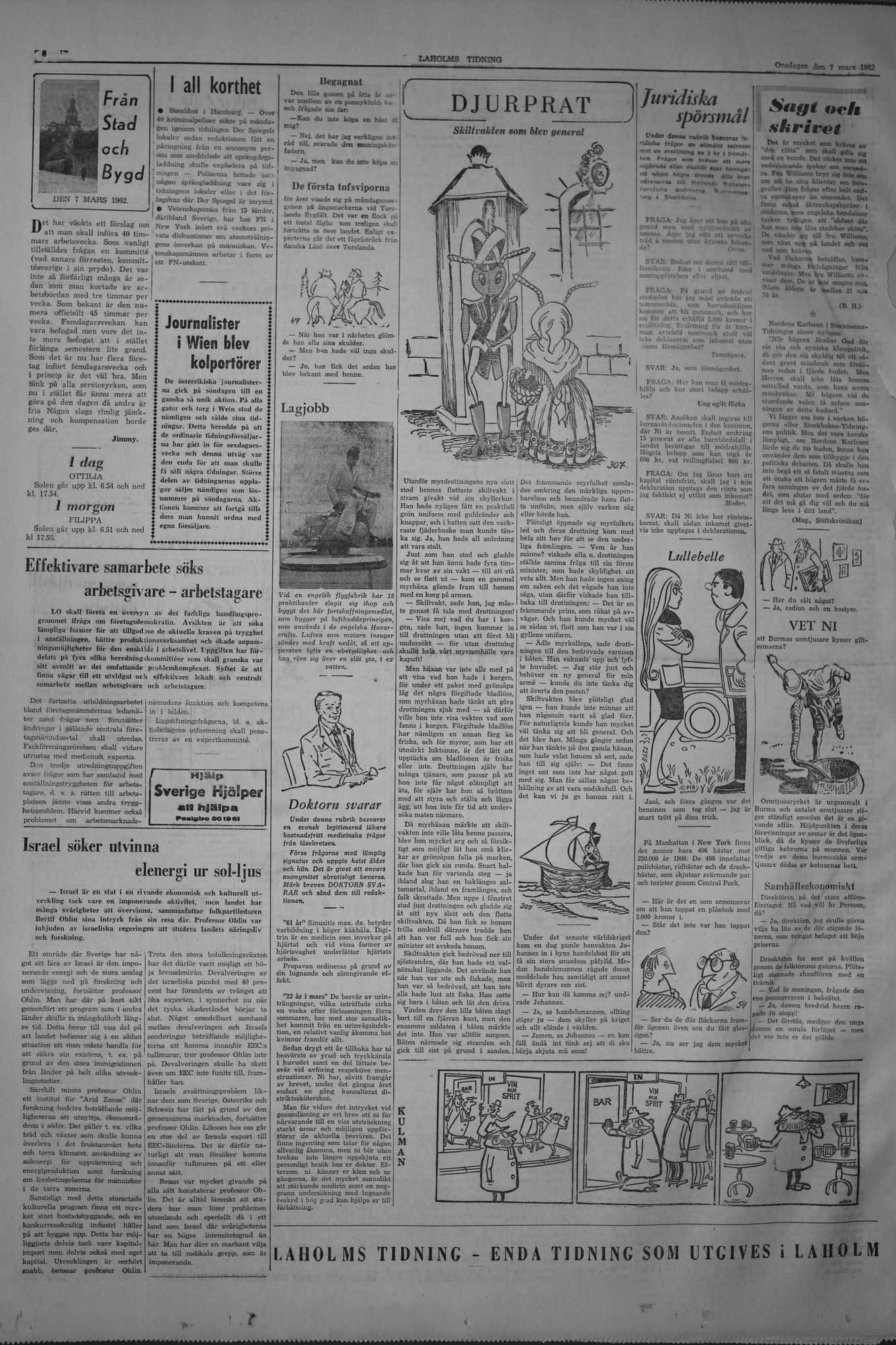 Laholms Tidning Onsdag 7 mars 1962, sida 6