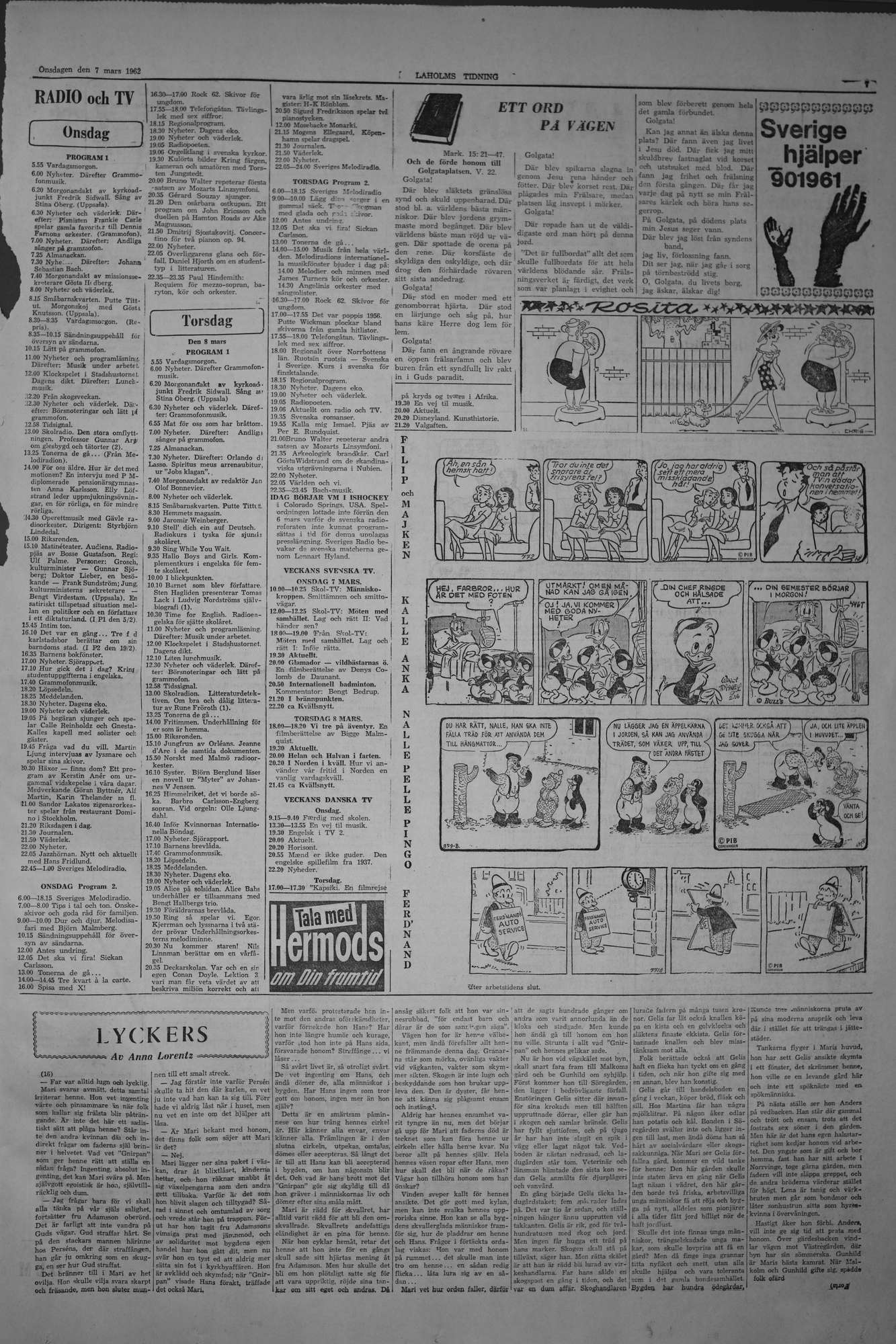 Laholms Tidning Onsdag 7 mars 1962, sida 7