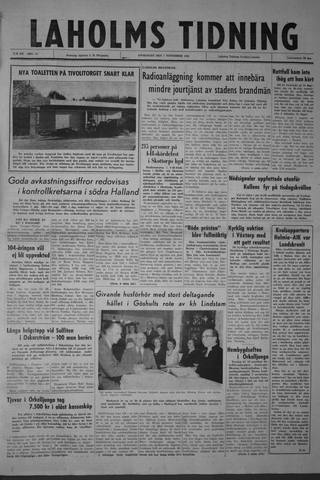 Förstasidan, Onsdag 7 november 1962