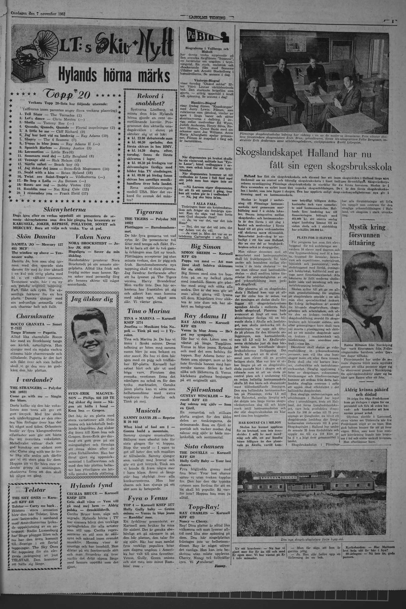 Laholms Tidning Onsdag 7 november 1962, sida 5