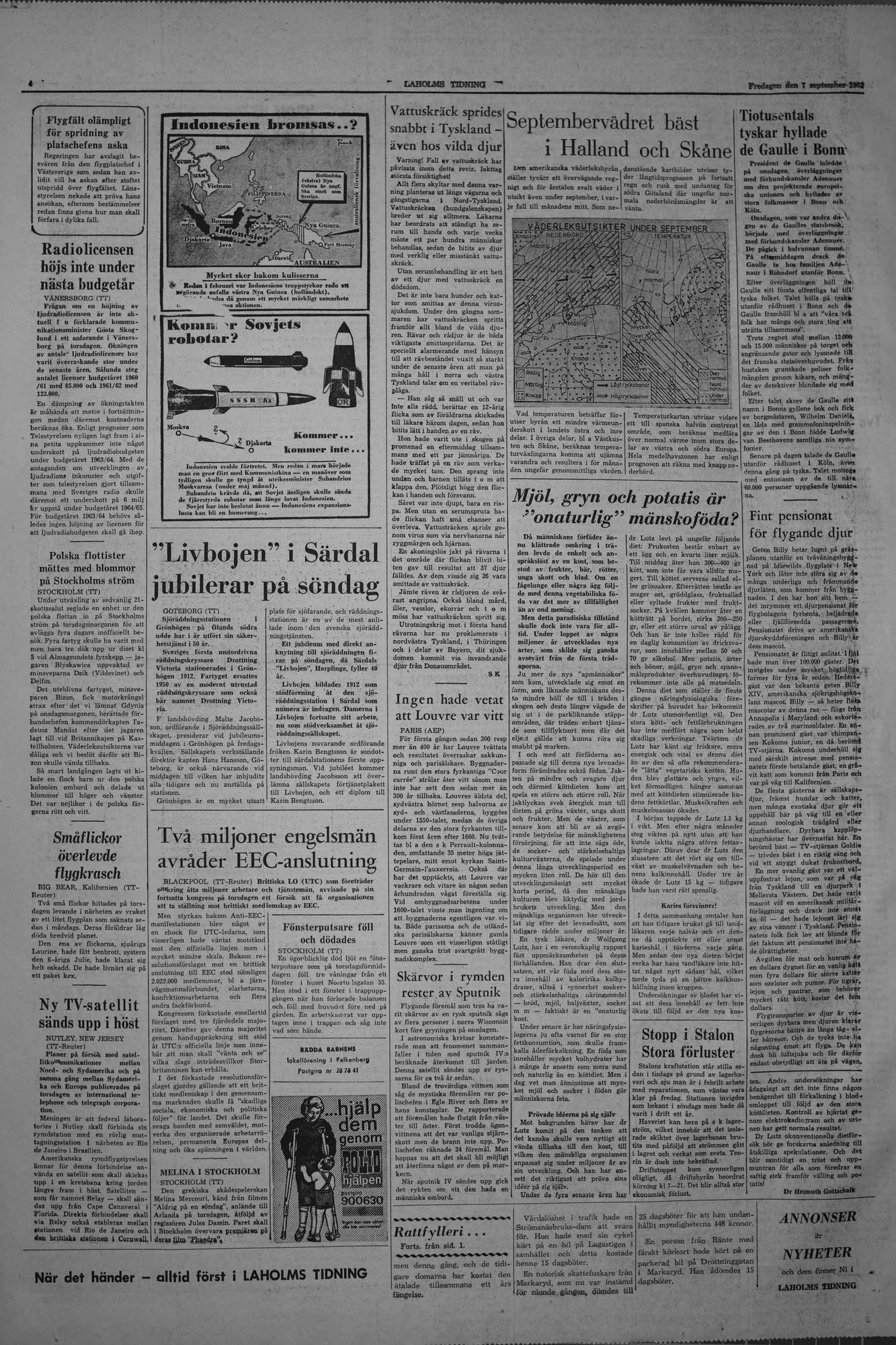 Laholms Tidning Fredag 7 september 1962, sida 4
