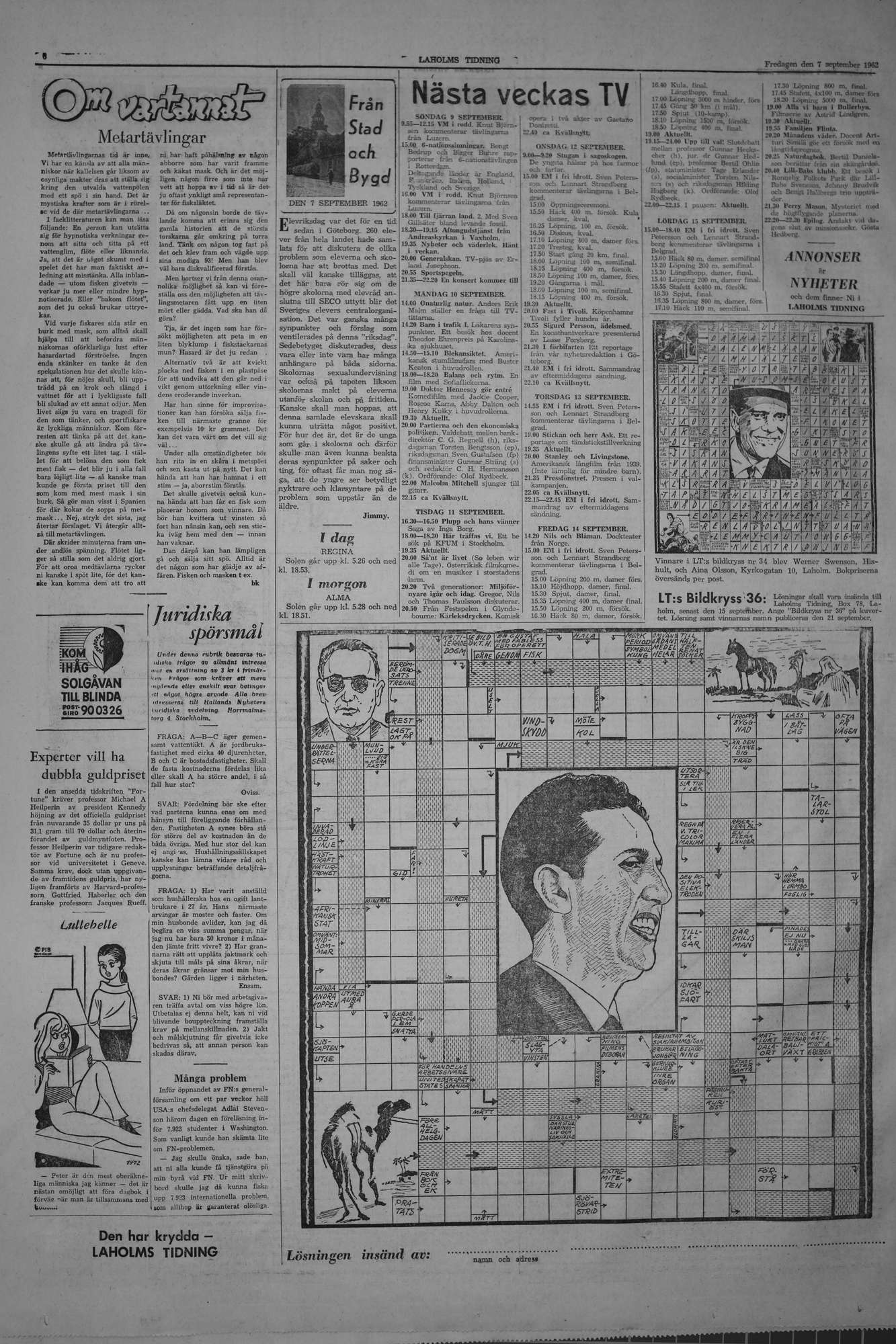 Laholms Tidning Fredag 7 september 1962, sida 6