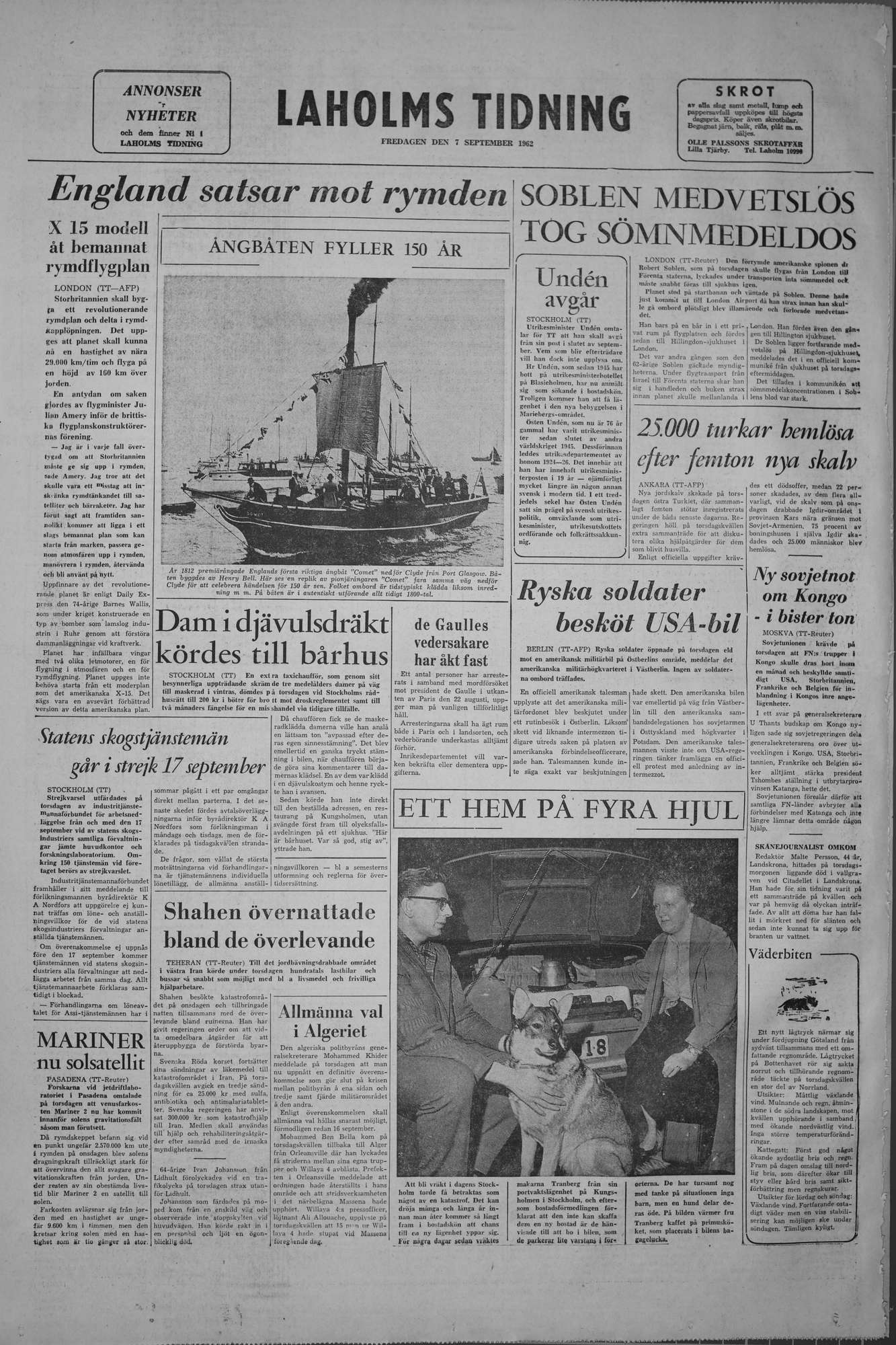 Laholms Tidning Fredag 7 september 1962, sida 8