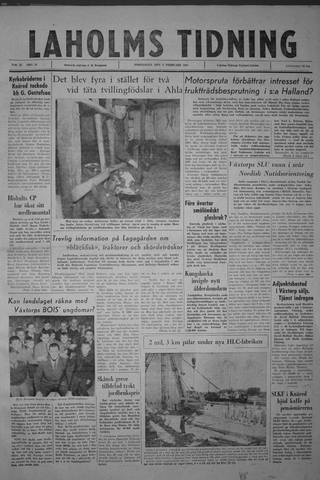 Förstasidan, Torsdag 8 februari 1962