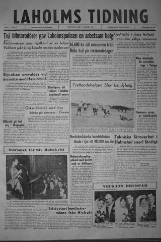 Förstasidan, Måndag 8 januari 1962