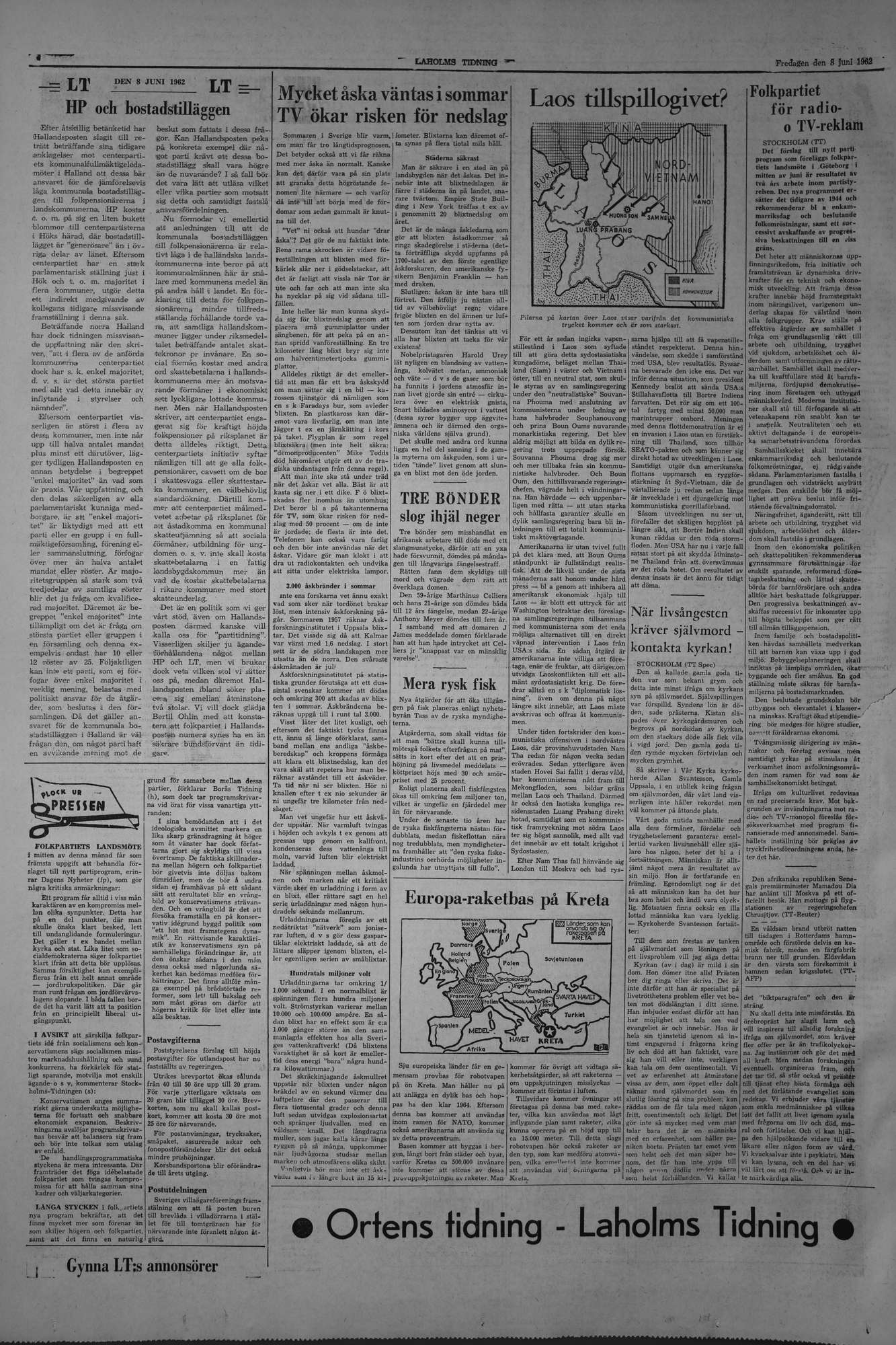 Laholms Tidning Fredag 8 juni 1962, sida 4