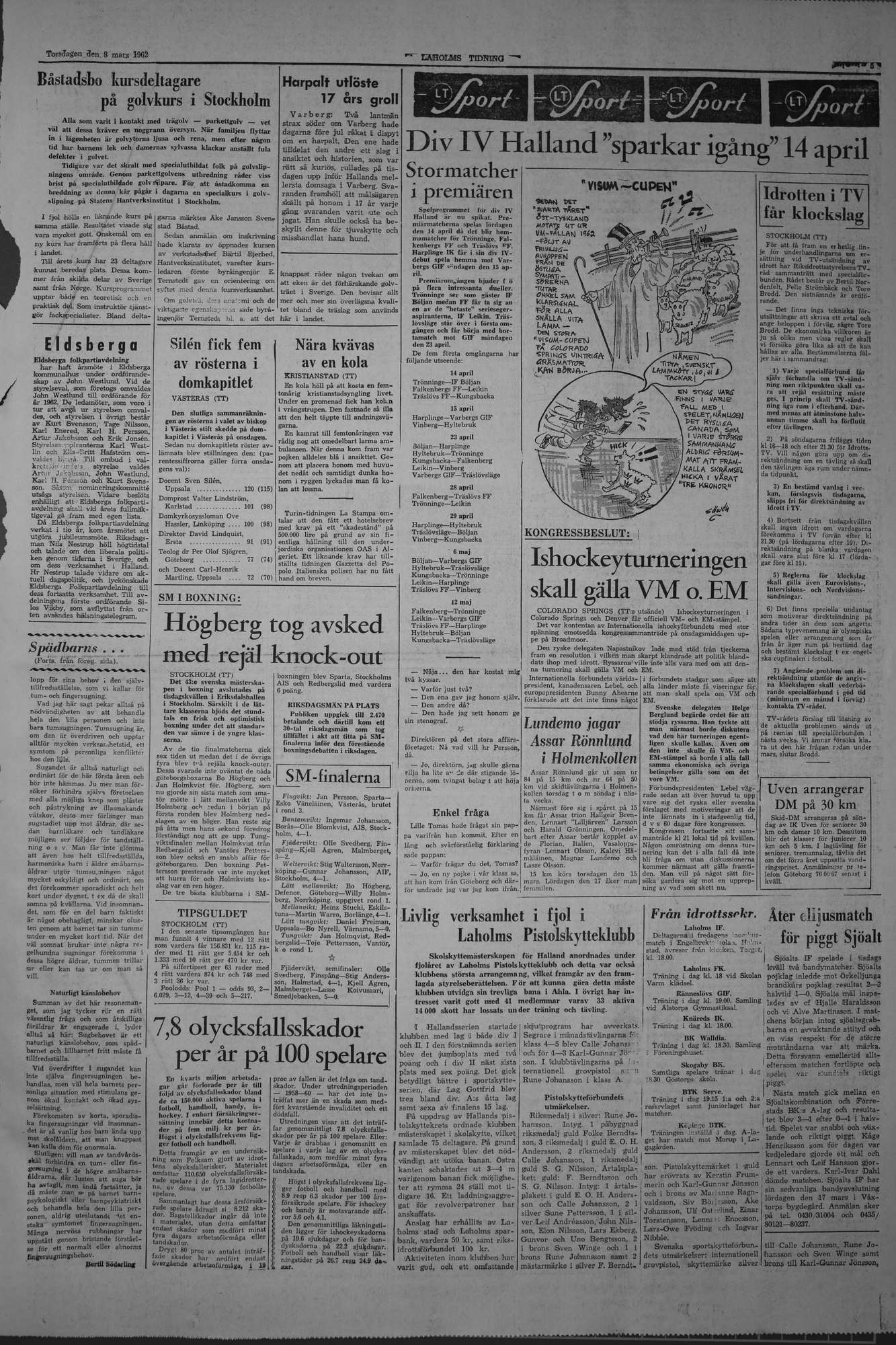 Laholms Tidning Torsdag 8 mars 1962, sida 5