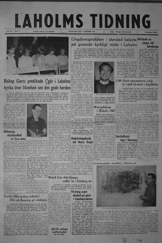 Förstasidan, Måndag 8 oktober 1962