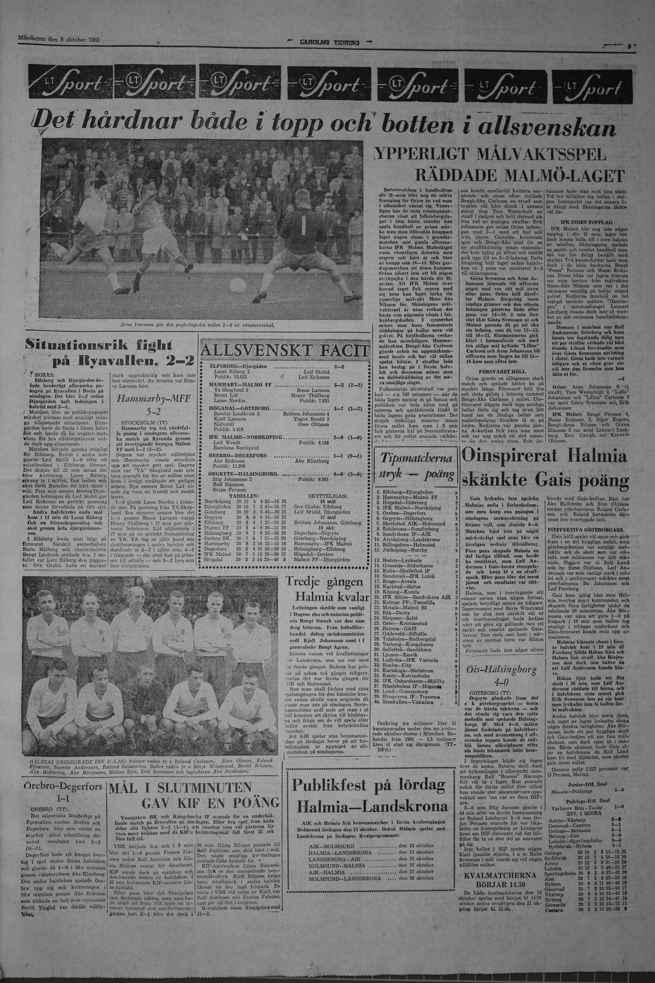 Laholms Tidning Måndag 8 oktober 1962, sida 5