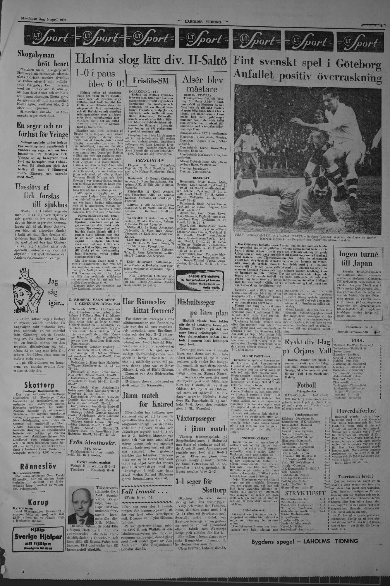 Laholms Tidning Måndag 9 april 1962, sida 5