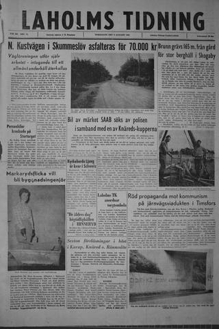 Förstasidan, Torsdag 9 augusti 1962