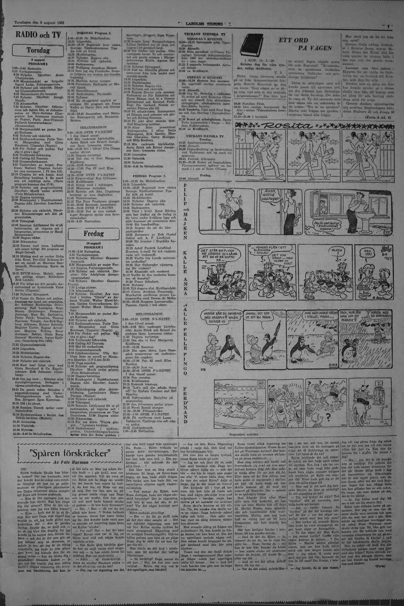 Laholms Tidning Torsdag 9 augusti 1962, sida 7