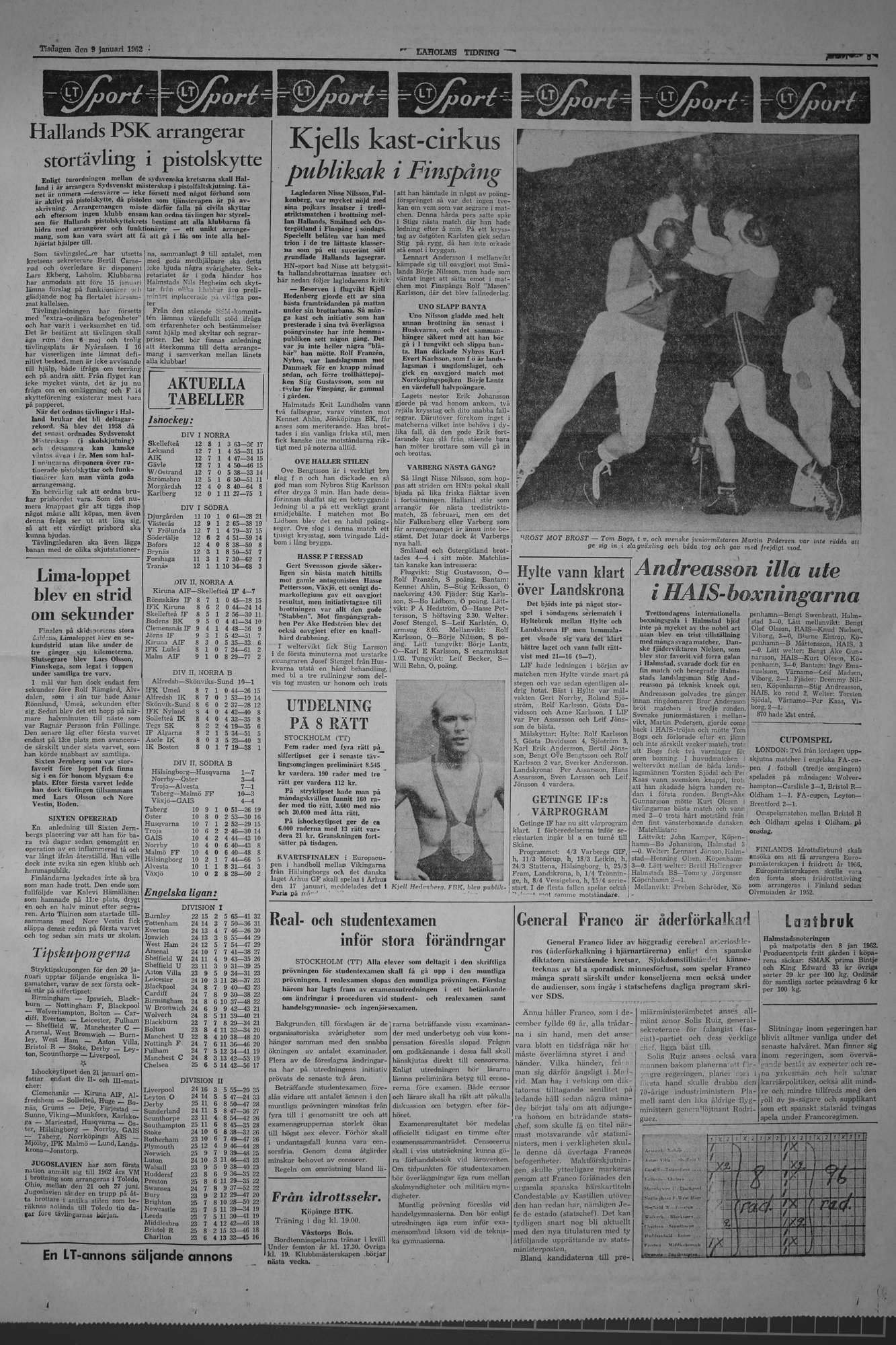 Laholms Tidning Tisdag 9 januari 1962, sida 5