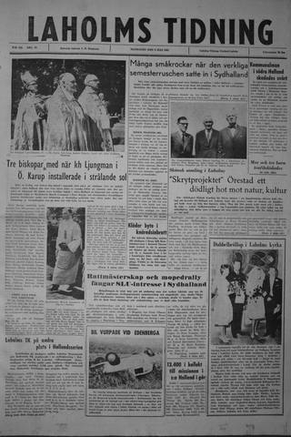Förstasidan, Måndag 9 juli 1962