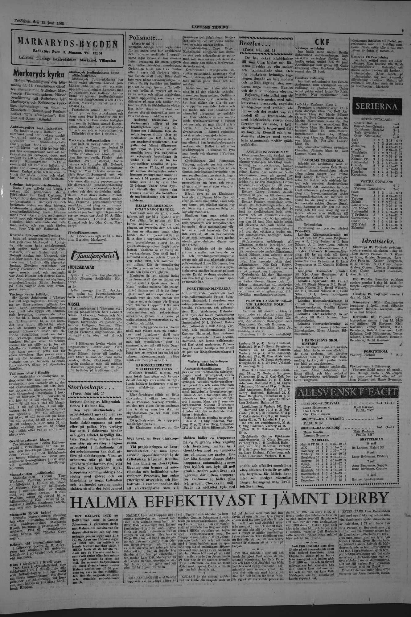Laholms Tidning Fredag 11 juni 1965, sida 3