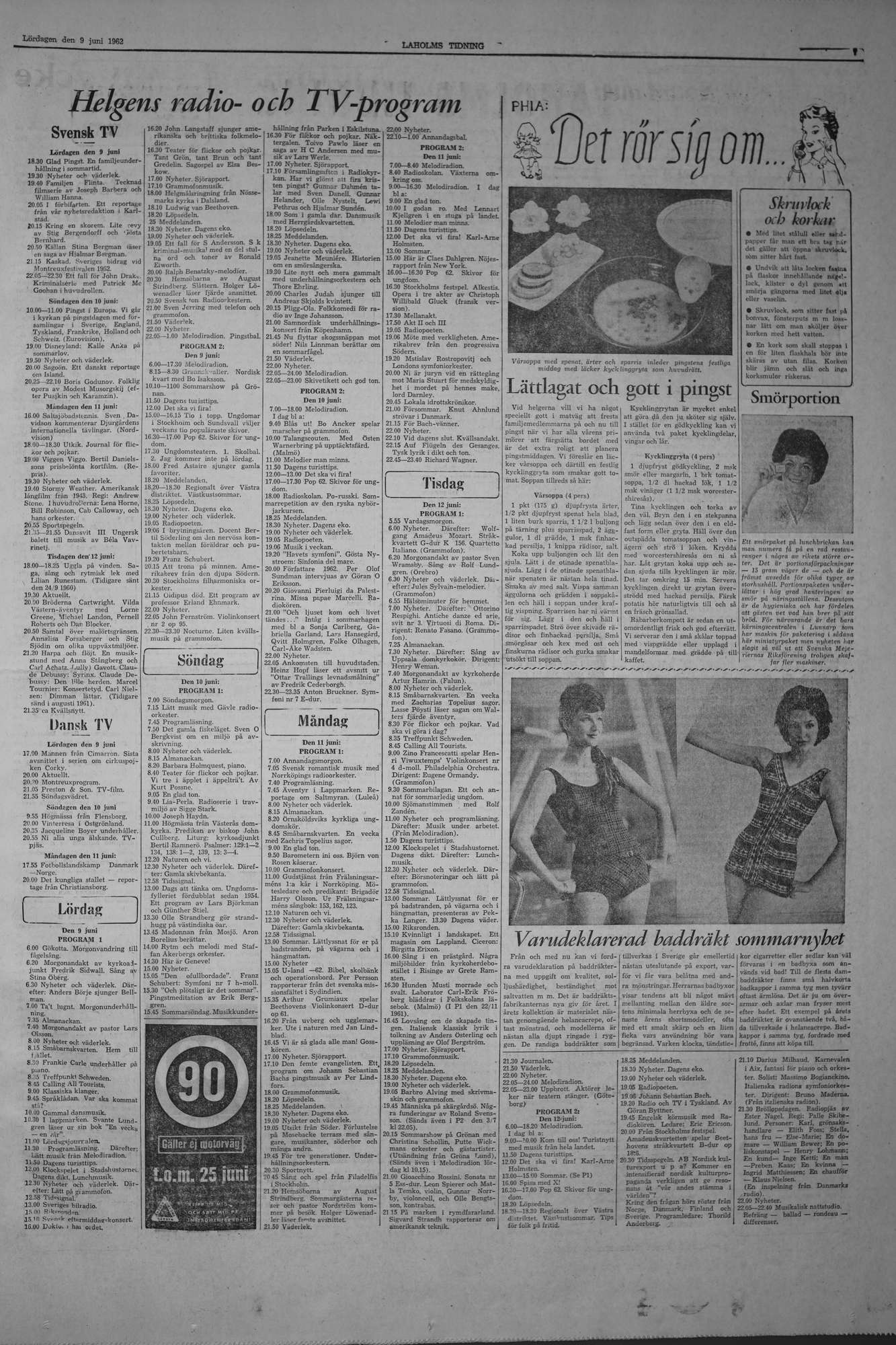 Laholms Tidning Lördag 9 juni 1962, sida 7