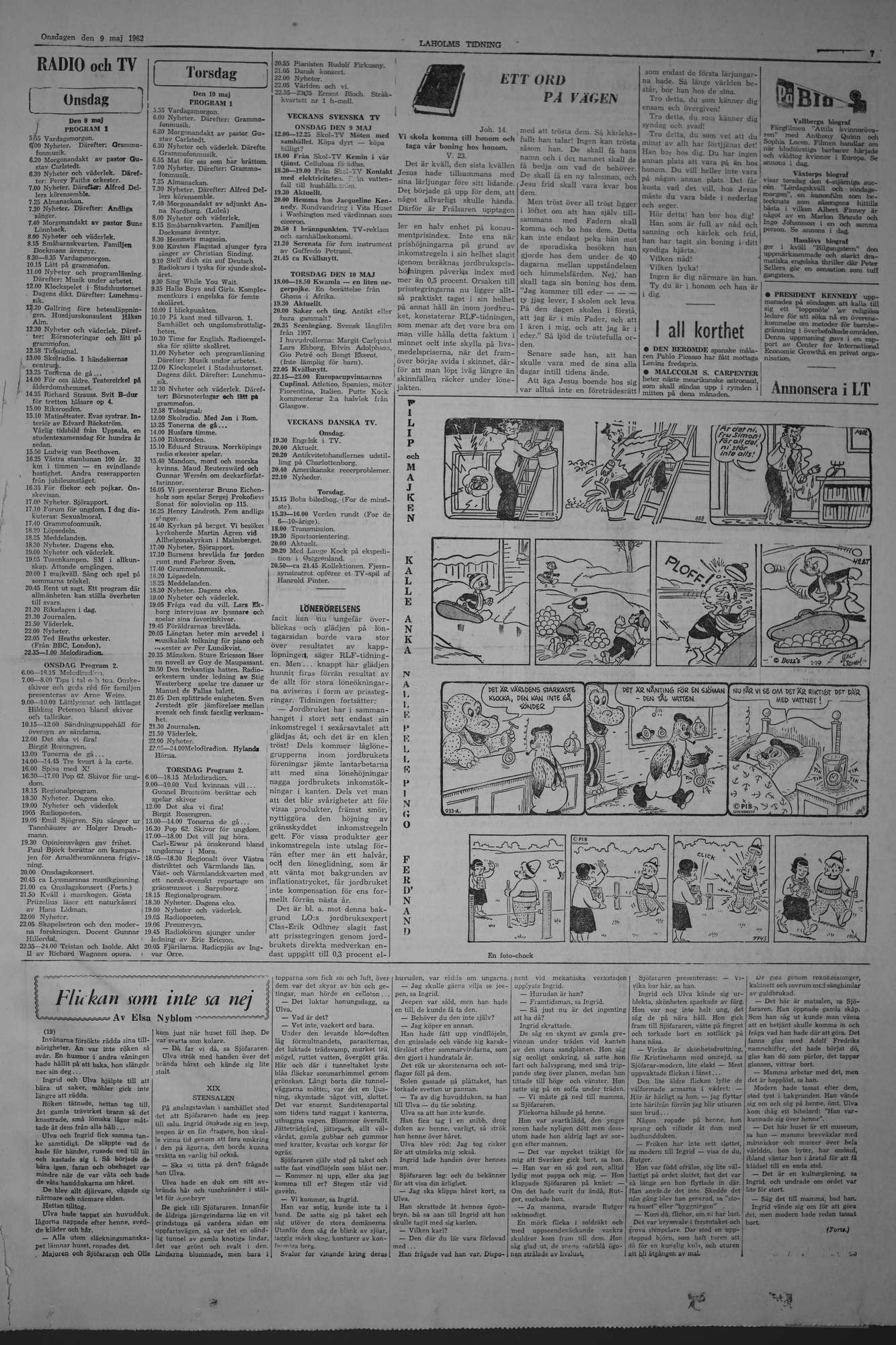 Laholms Tidning Onsdag 9 maj 1962, sida 7