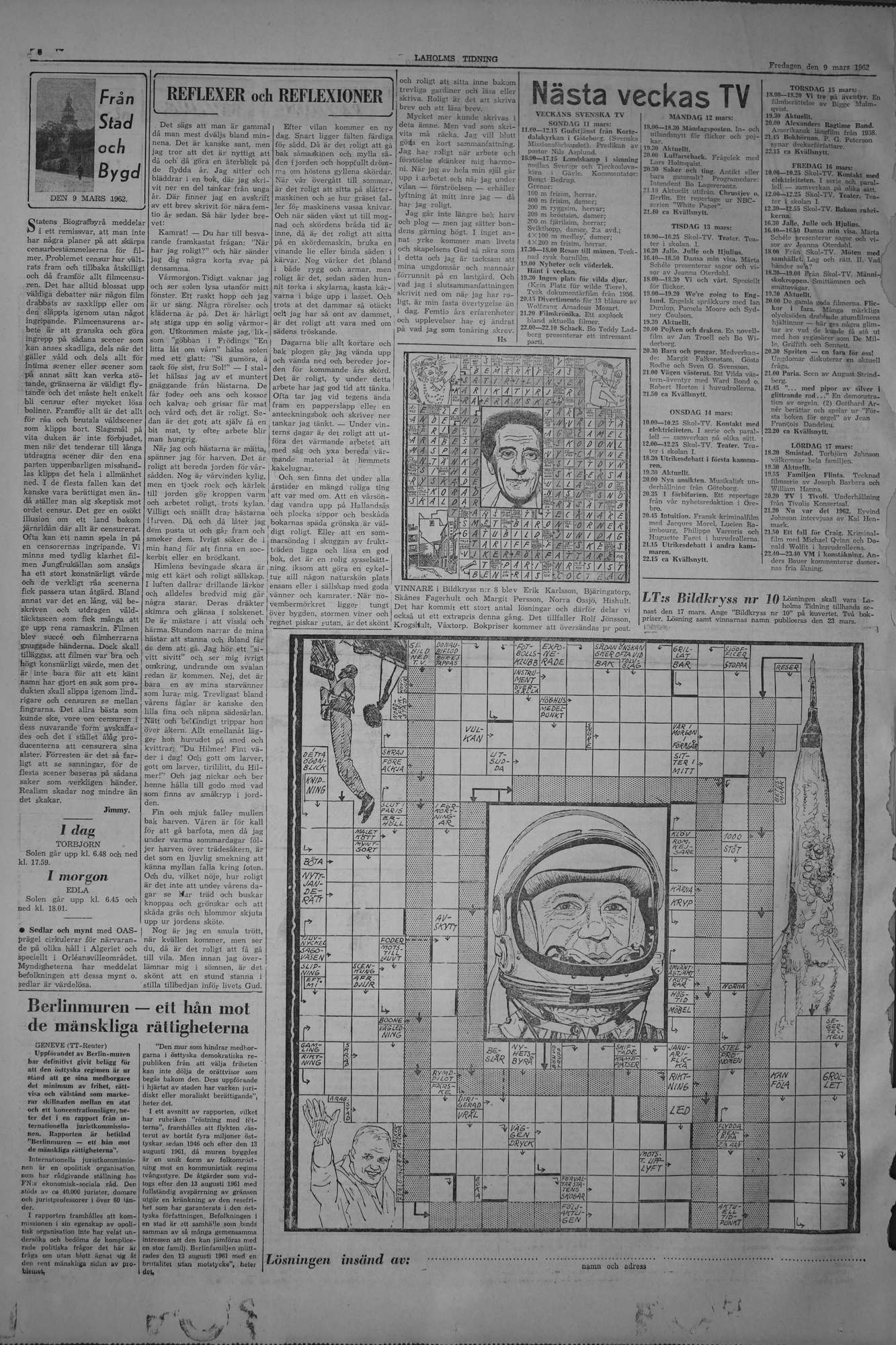 Laholms Tidning Fredag 9 mars 1962, sida 6