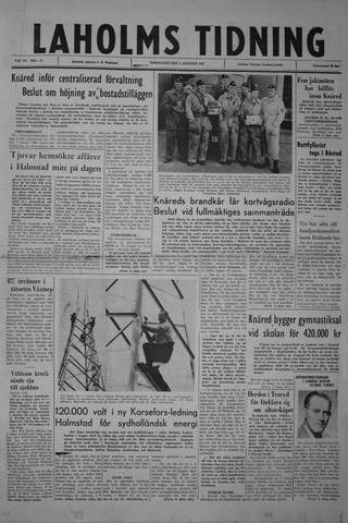 Förstasidan, Torsdag 2 augusti 1962