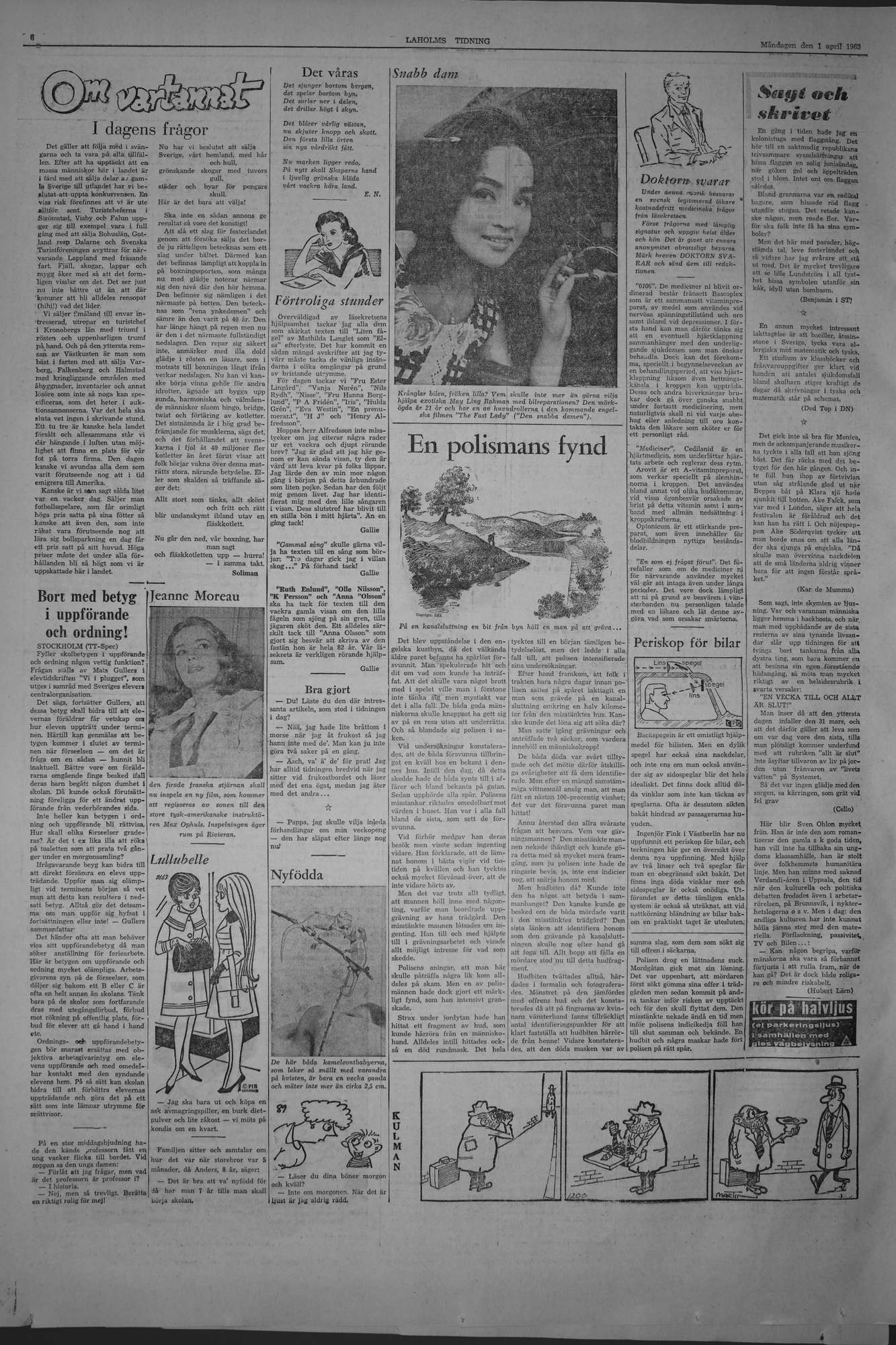 Laholms Tidning Måndag 1 april 1963, sida 6