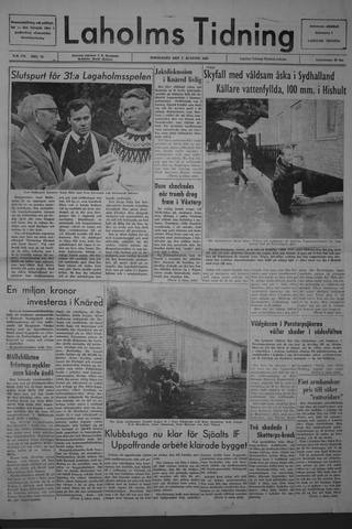 Förstasidan, Torsdag 1 augusti 1963