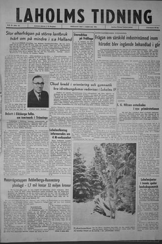 Förstasidan, Fredag 1 februari 1963