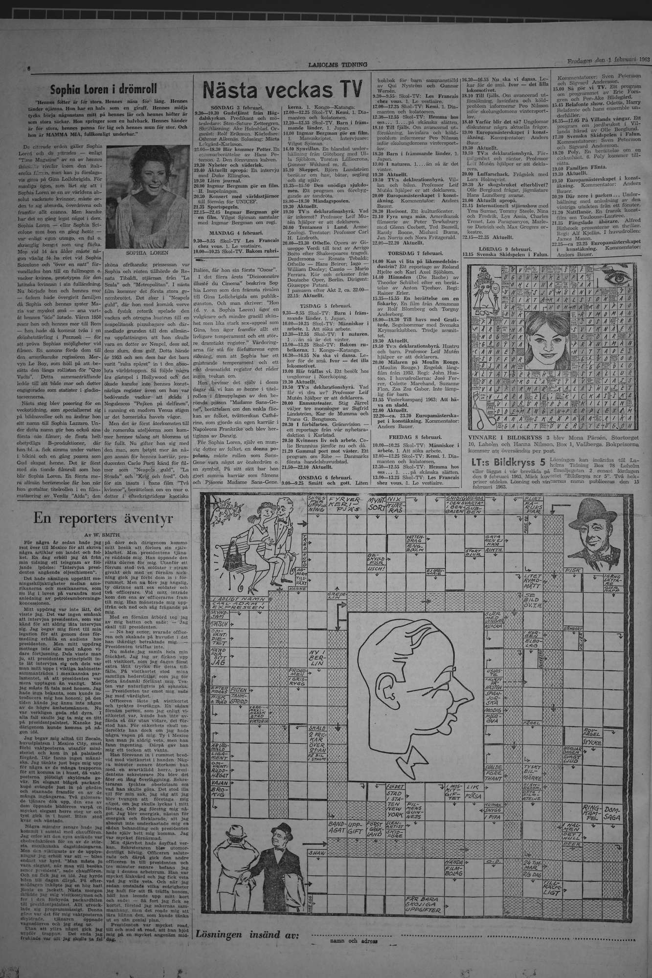 Laholms Tidning Fredag 1 februari 1963, sida 6