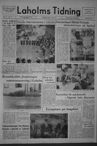 Förstasidan, Lördag 12 juni 1965