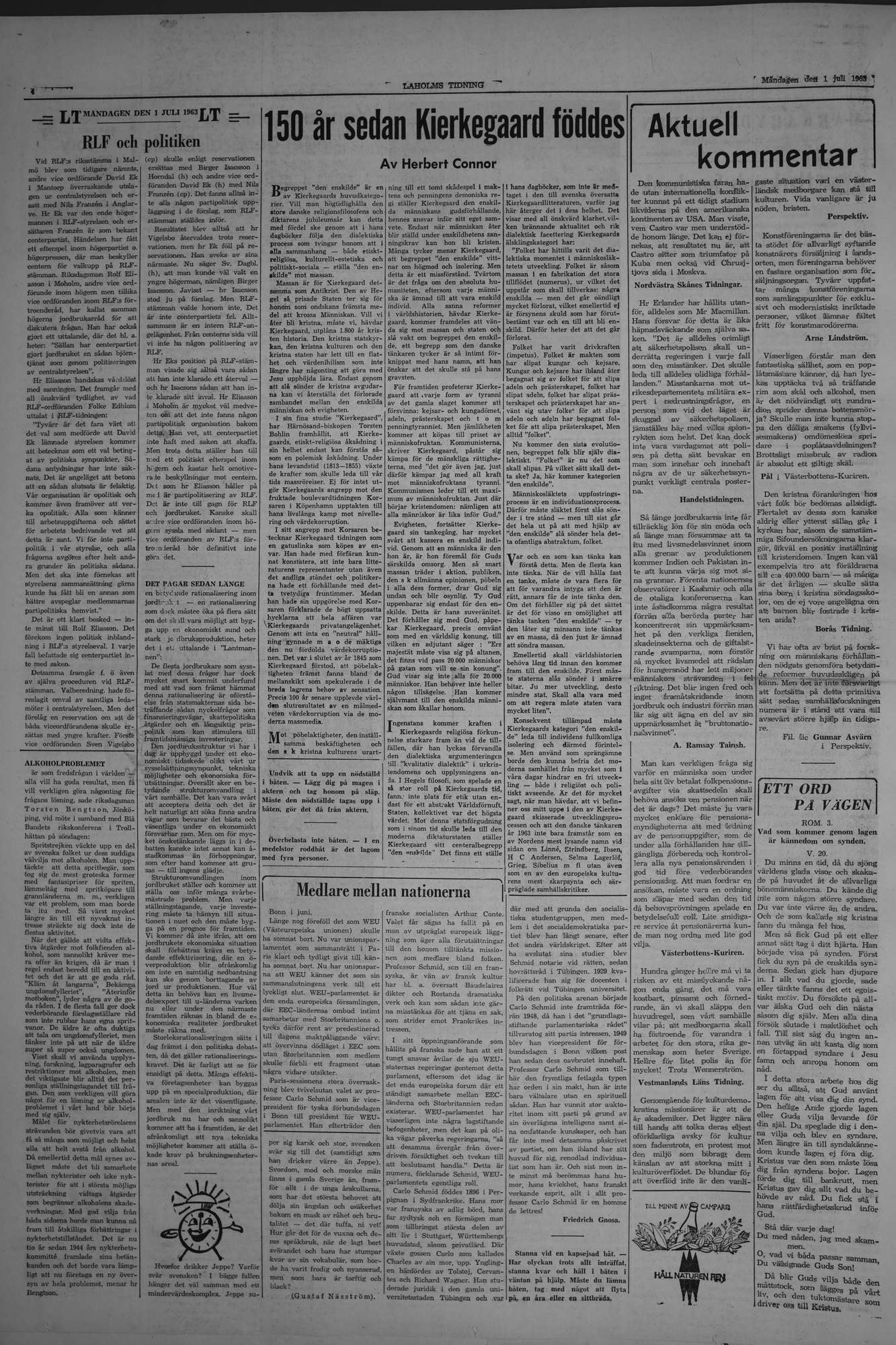 Laholms Tidning Måndag 1 juli 1963, sida 4