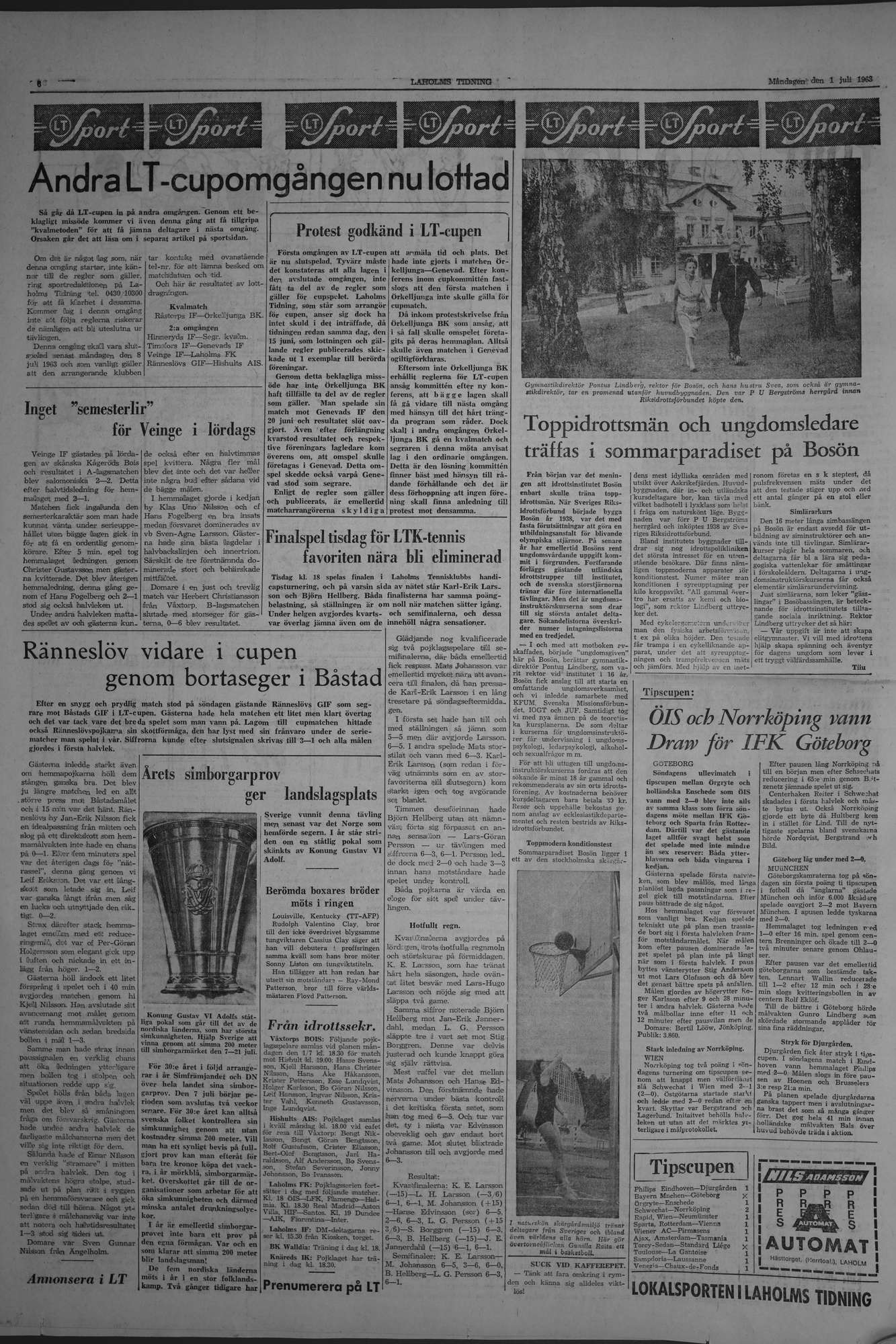 Laholms Tidning Måndag 1 juli 1963, sida 6