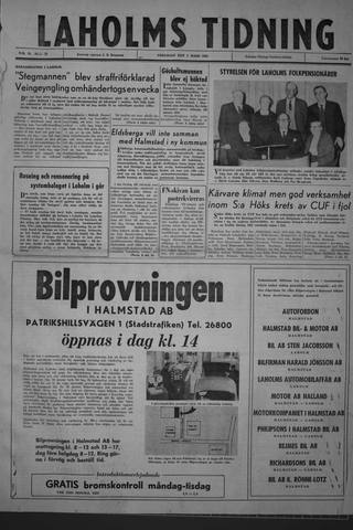 Förstasidan, Fredag 1 mars 1963