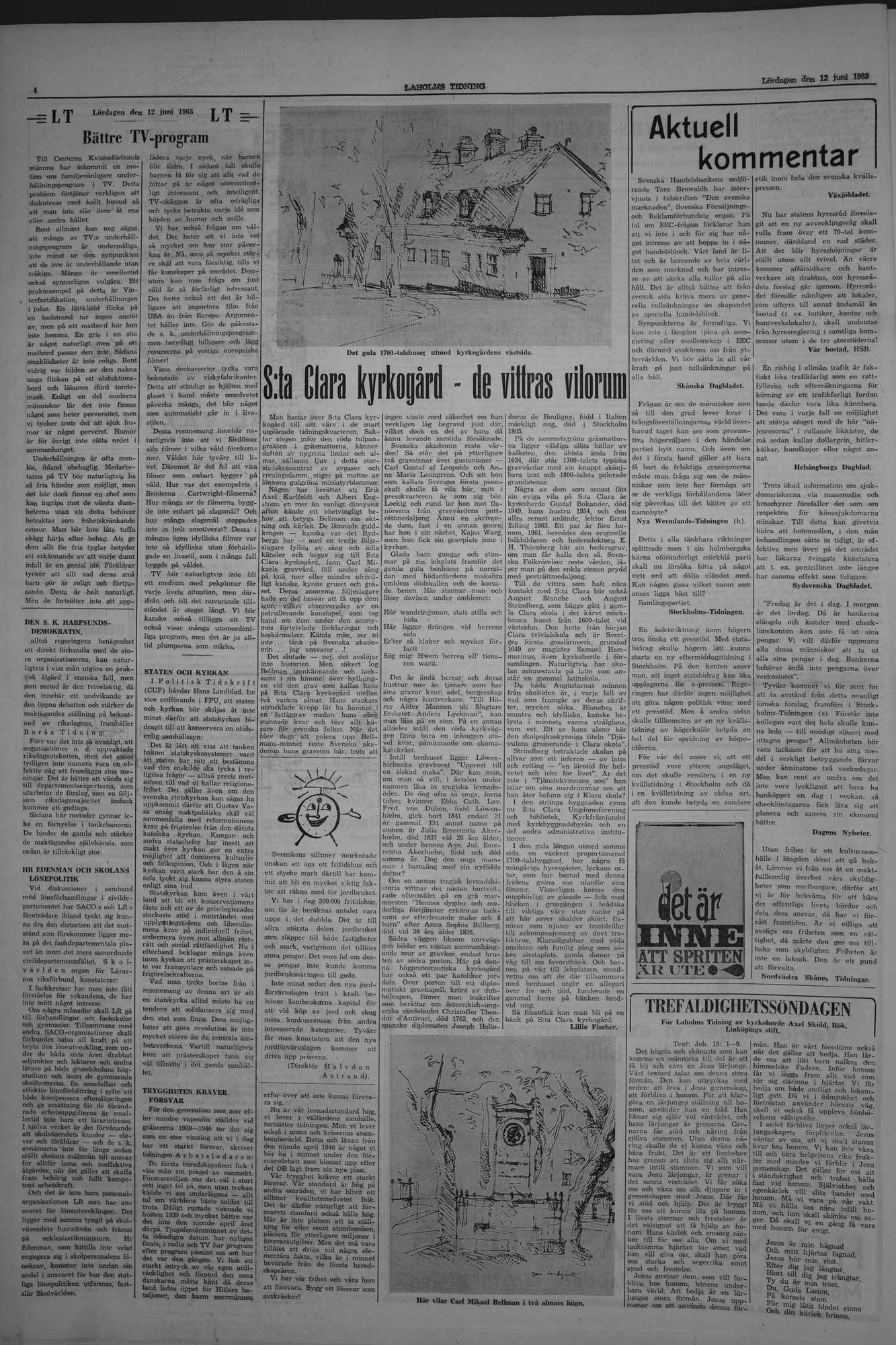 Laholms Tidning Lördag 12 juni 1965, sida 4