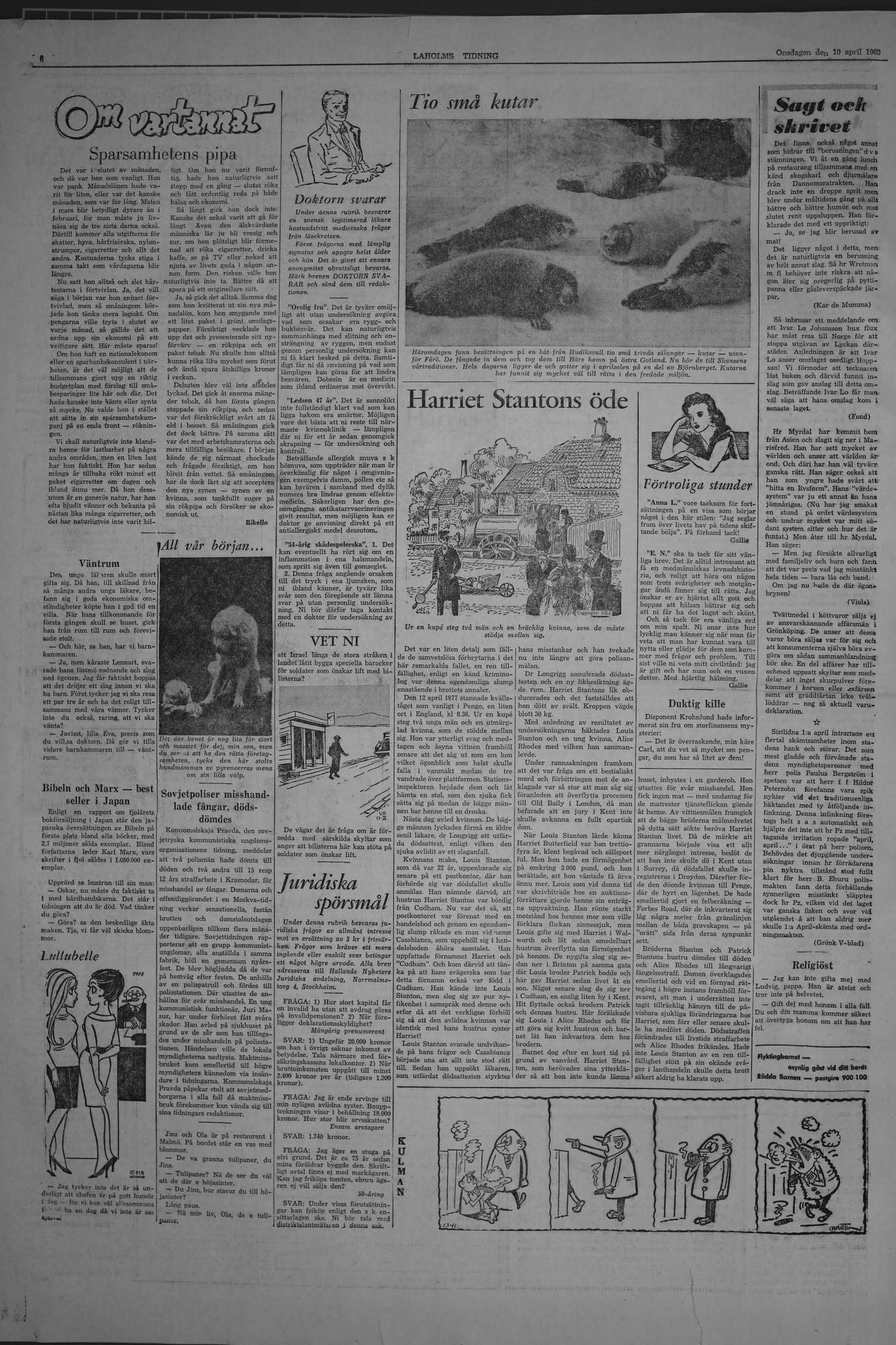 Laholms Tidning Onsdag 10 april 1963, sida 6