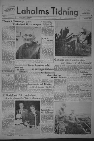 Förstasidan, Tisdag 10 december 1963