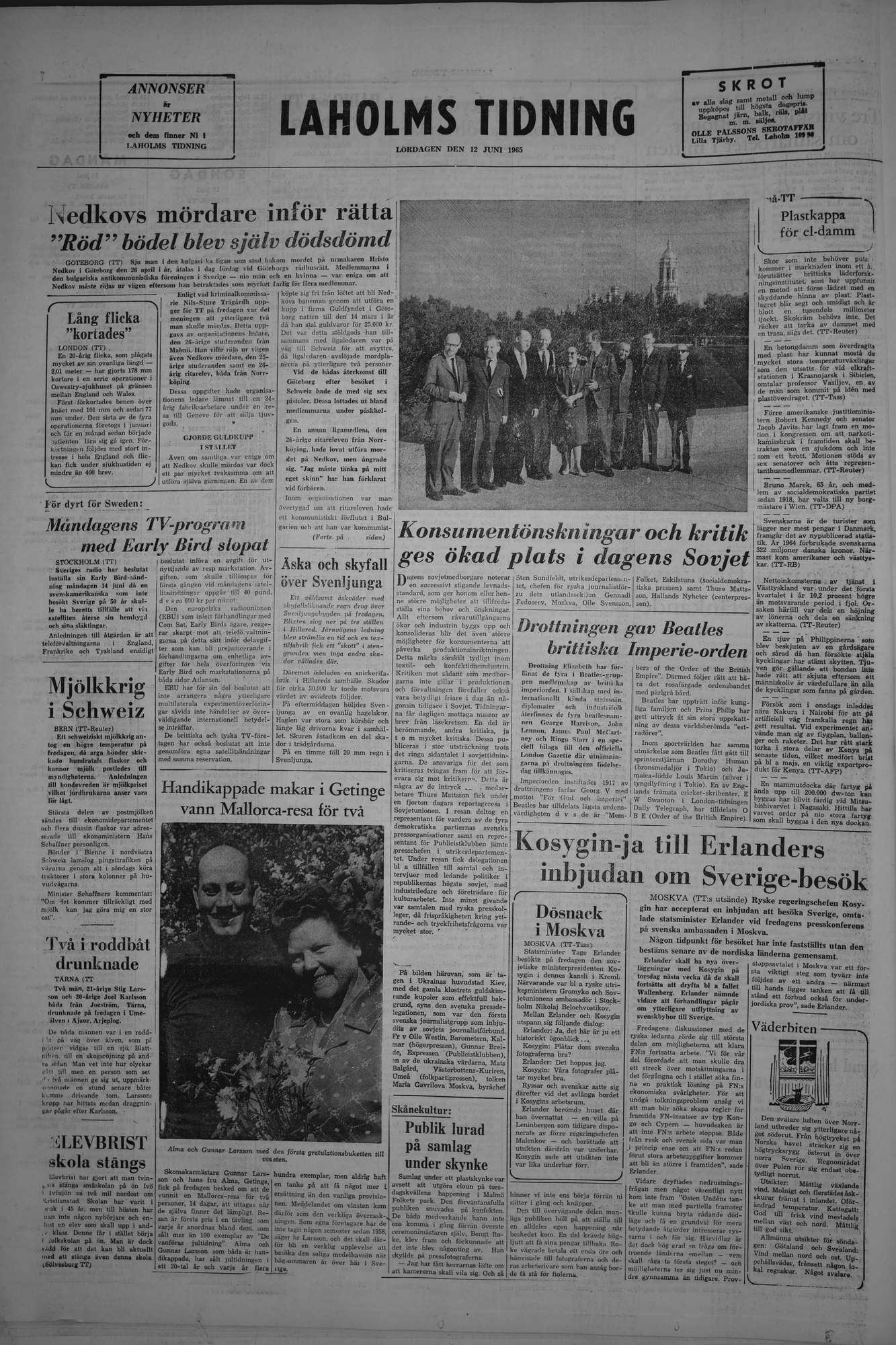 Laholms Tidning Lördag 12 juni 1965, sida 8