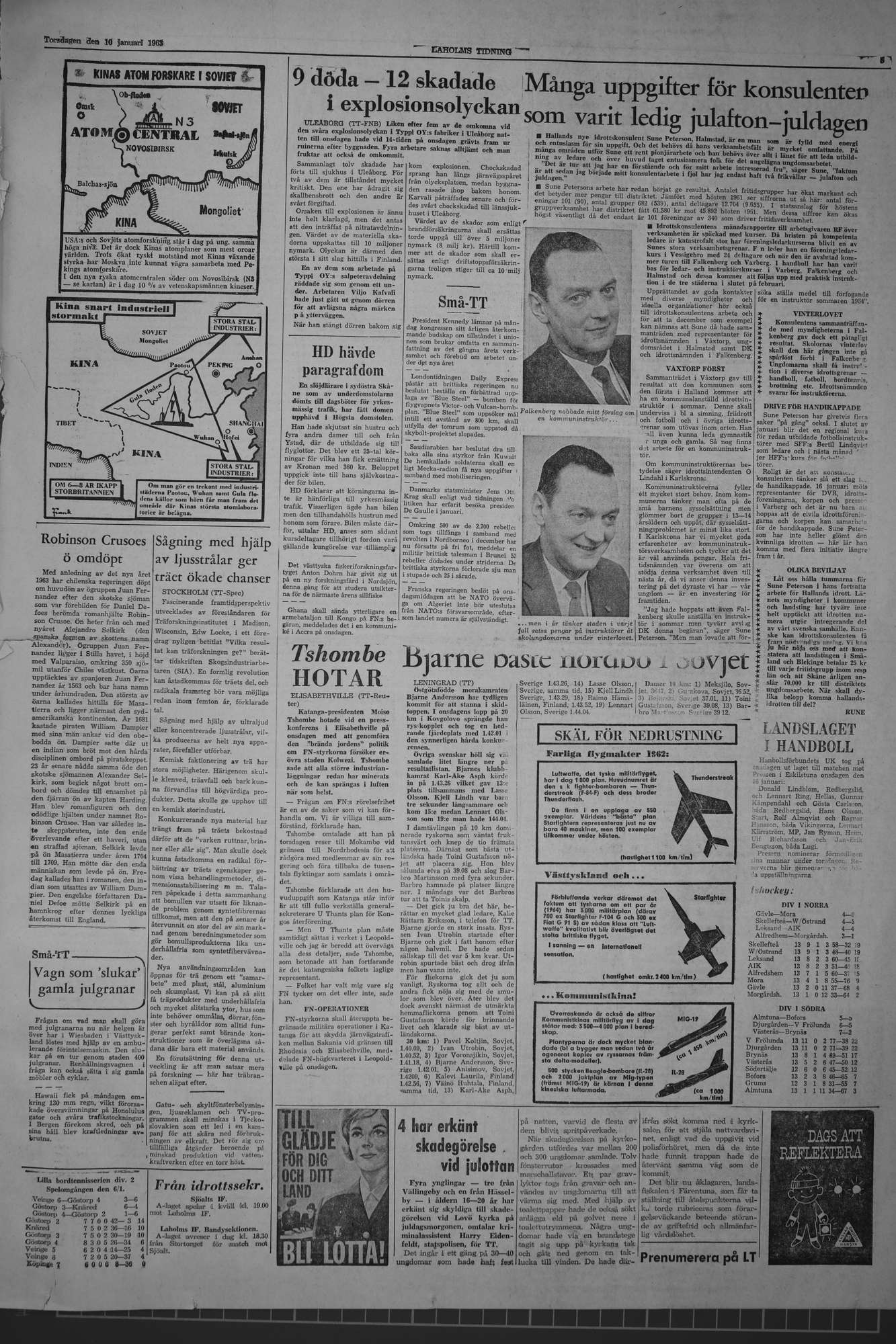 Laholms Tidning Torsdag 10 januari 1963, sida 5