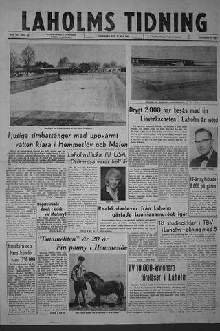Förstasidan, Fredag 10 maj 1963