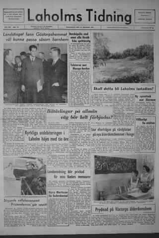 Förstasidan, Torsdag 10 oktober 1963