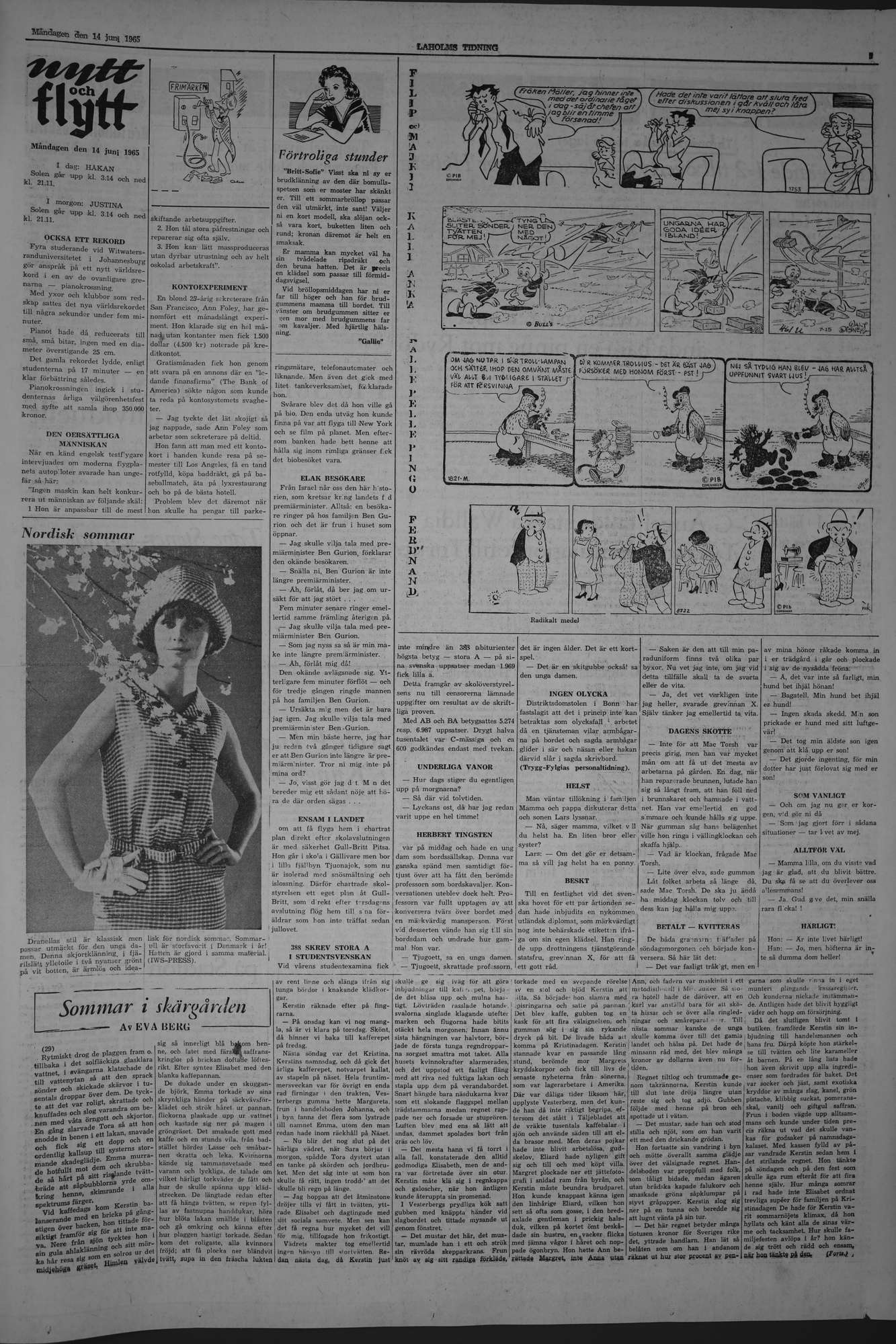 Laholms Tidning Måndag 14 juni 1965, sida 5