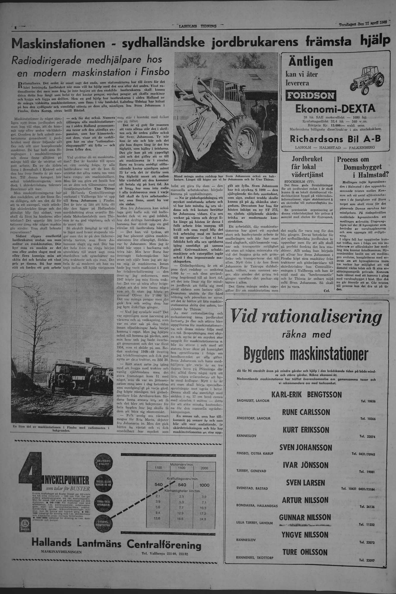 Laholms Tidning Torsdag 11 april 1963, sida 4
