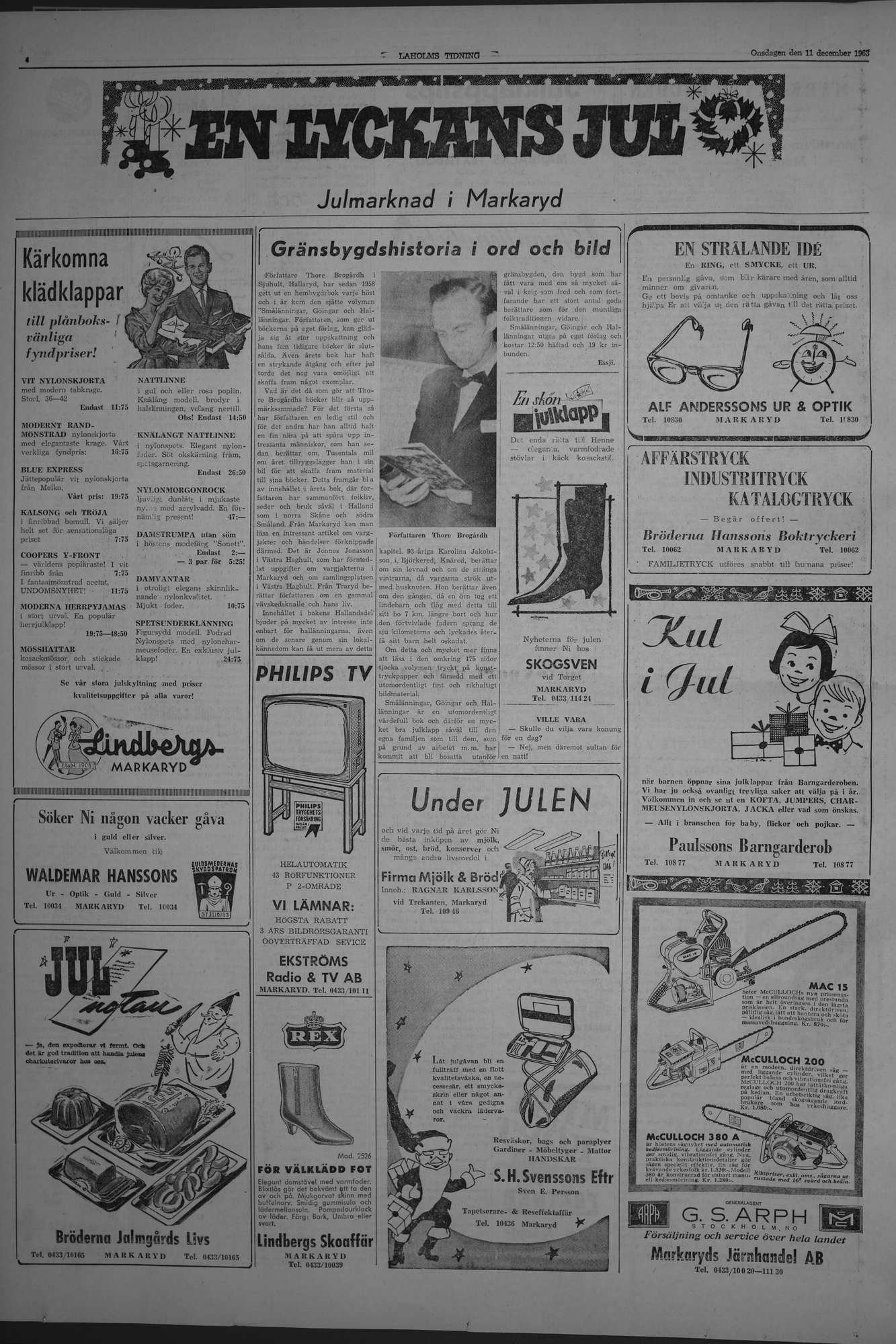 Laholms Tidning Onsdag 11 december 1963, sida 4