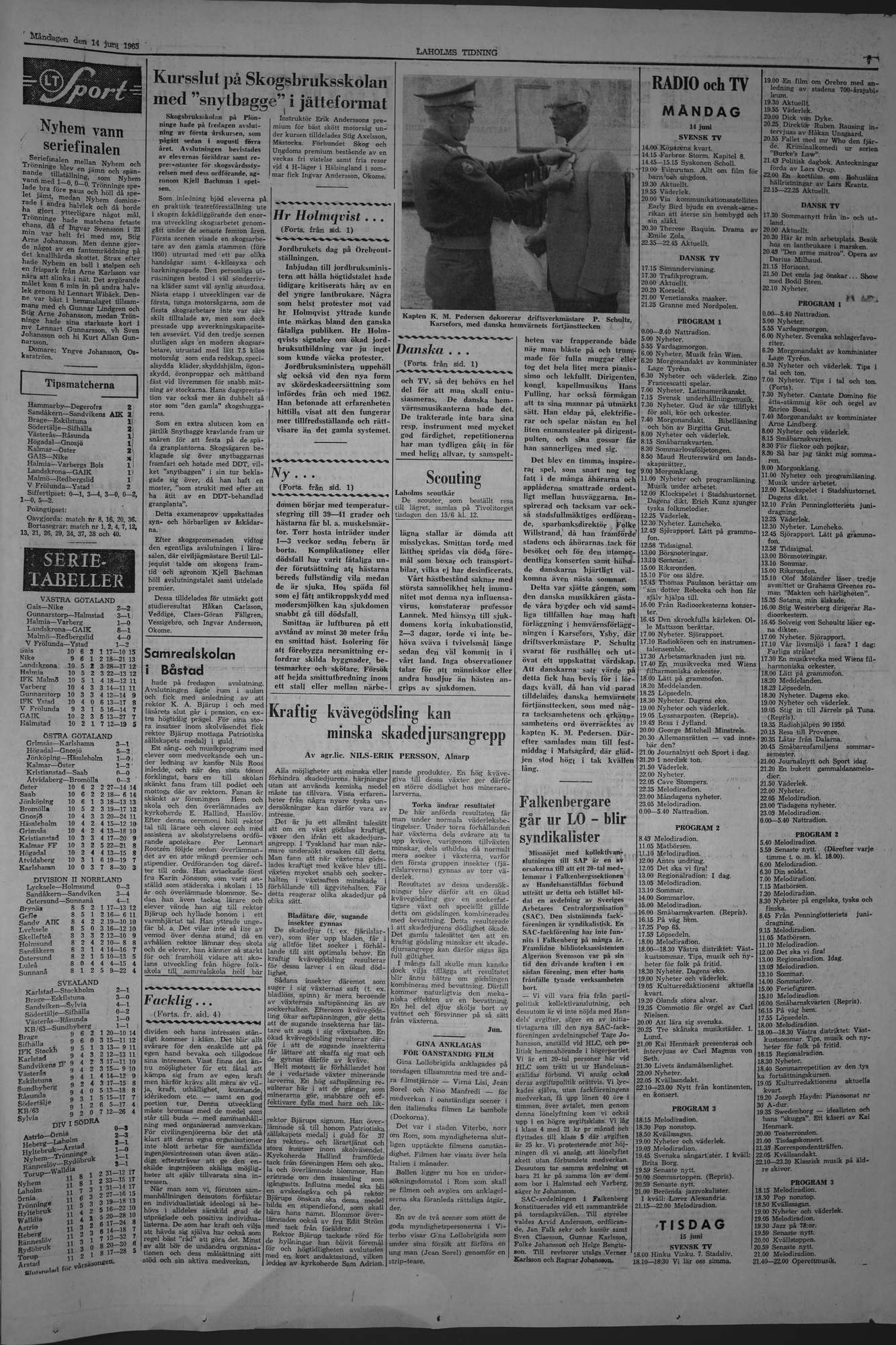 Laholms Tidning Måndag 14 juni 1965, sida 7