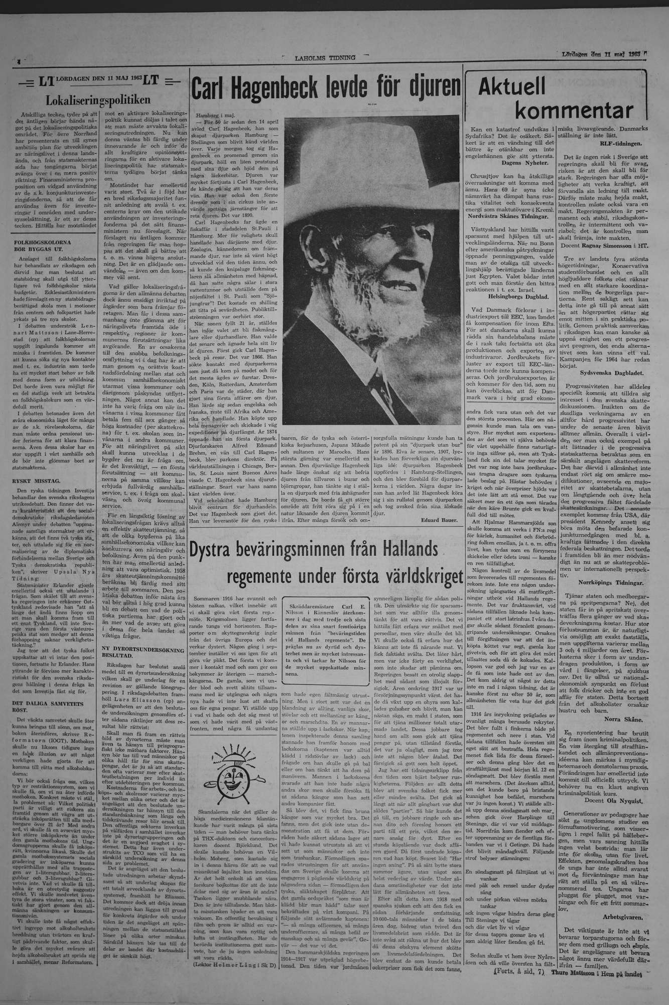 Laholms Tidning Lördag 11 maj 1963, sida 4