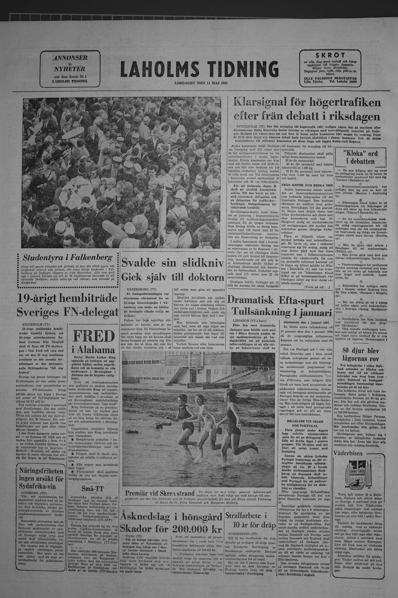 Laholms Tidning Lördag 11 maj 1963, sida 8