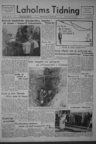 Förstasidan, Fredag 11 oktober 1963