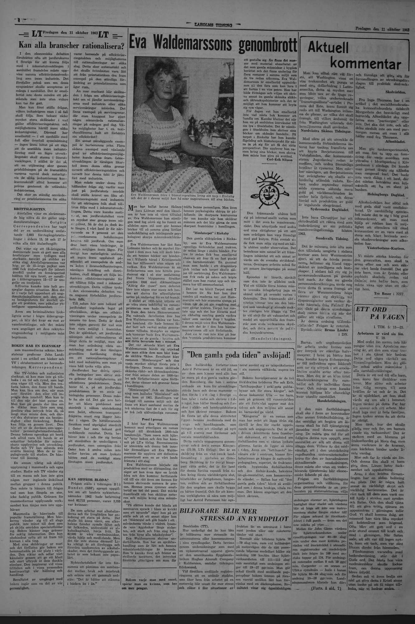 Laholms Tidning Fredag 11 oktober 1963, sida 4